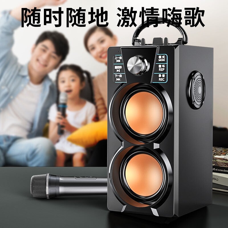 سماعة بلوتوث خارجية سايدا A2 للرقص المربع، ستيريو محمول، كاريوكي محمول، مضخم صوت ثقيل لاسلكي مع ميكروفون - Image 5